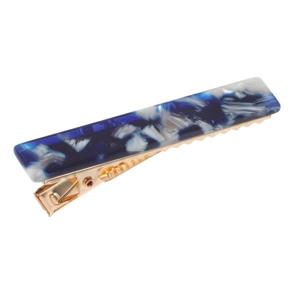 Fashion Duckbill Hairpin Hairdo Clip Blue And White Porcelain